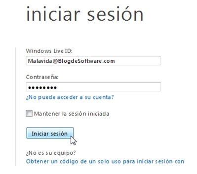 windows live hotmail iniciar sesión.
